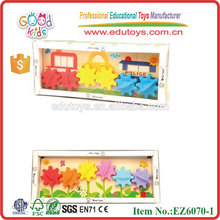 Wooden Educational Toy with Plastic Gears For Children